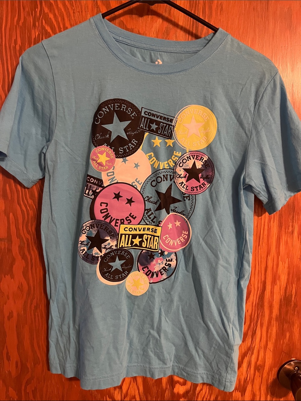 Converse Kids' Light Blue All-Star Graphic Short Sleeve Tee